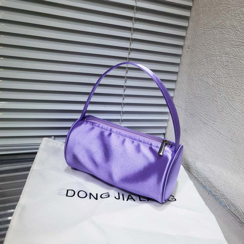 Women's Retro Handmade Satin Round Hand Holding Handbags