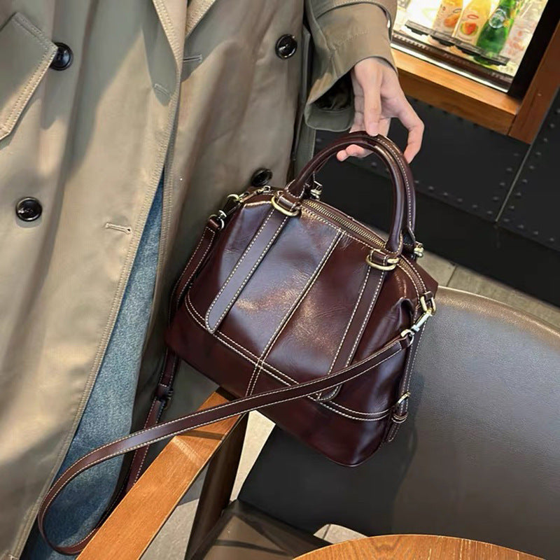 Women's Cowhide Large Capacity High-grade Elegant Handbags
