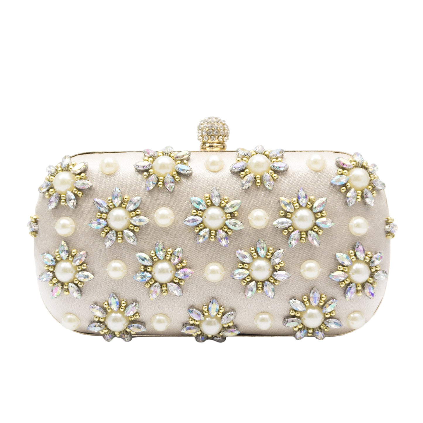 Kai Pearl Colorful Crystals Flower Dinner Evening Bags