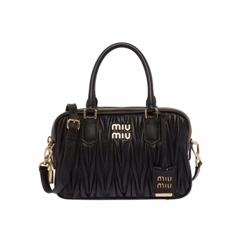 Women's Bowling Sheep Pattern Soft Leather Portable Handbags