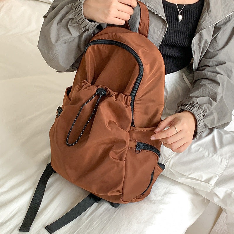 Women's Waterproof Nylon Simple College Leisure Style Backpacks