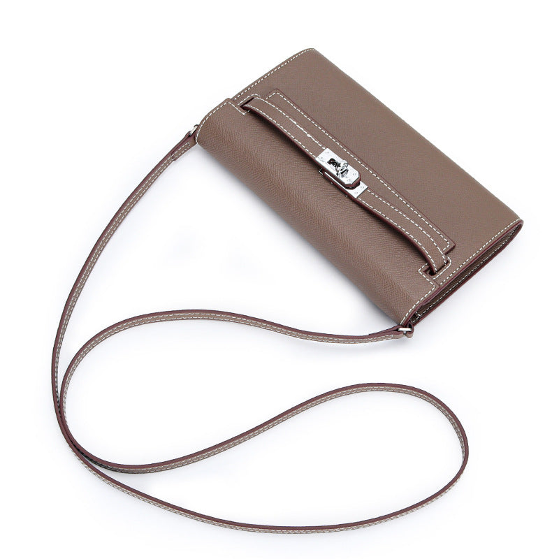 Women's High-grade Cowhide Palm Pattern Kelly Long Ladies Wallets