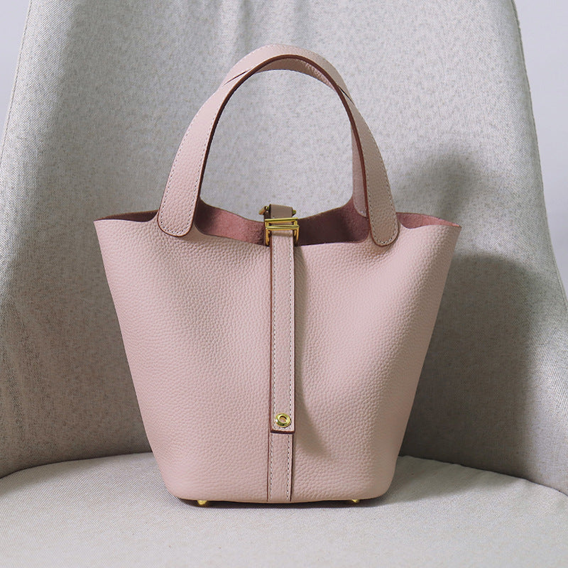 Women's Upgraded First Layer Cowhide Gold Vegetable Handbags