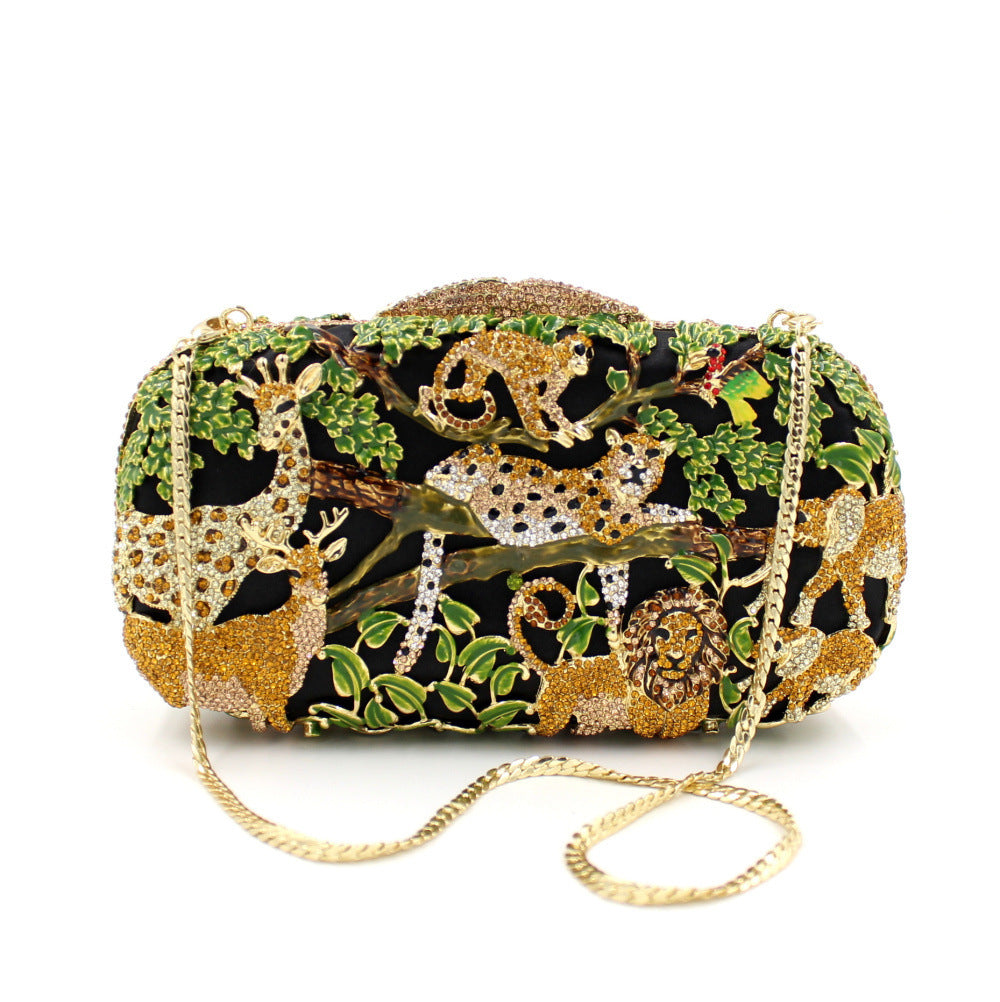 Women's Attractive Diamond Banquet Full Clutch Evening Bags