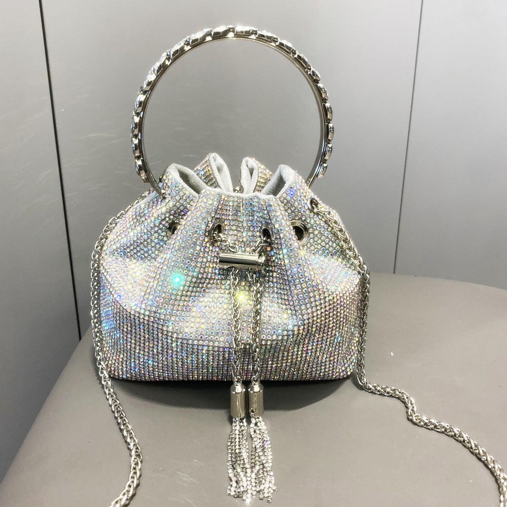 Women's Shiny Full Diamond Rhinestone Handmade Lady's Handbags
