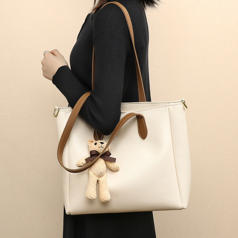 Women's Large Capacity Portable Fashion Big Genuine Shoulder Bags