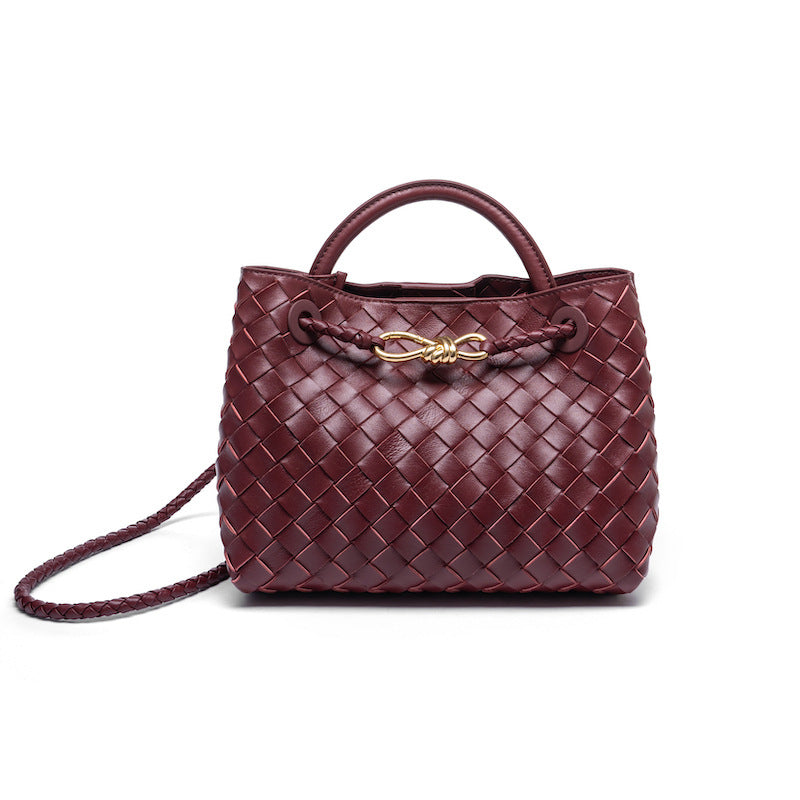 Women's Trendy Woven Handmade Weaving Portable Texture Handbags