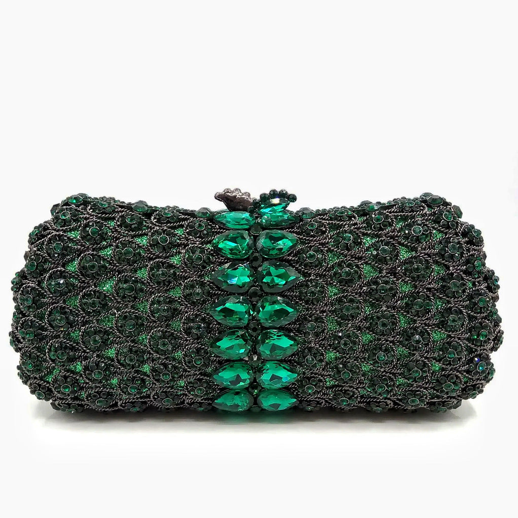 Women's Hollow Jeweled Dinner Banquet Rhinestone Clutch Evening Bags