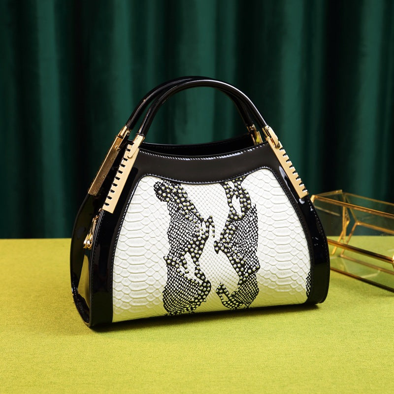 Women's Embossed Leather Fashion Banquet Mother Handbags