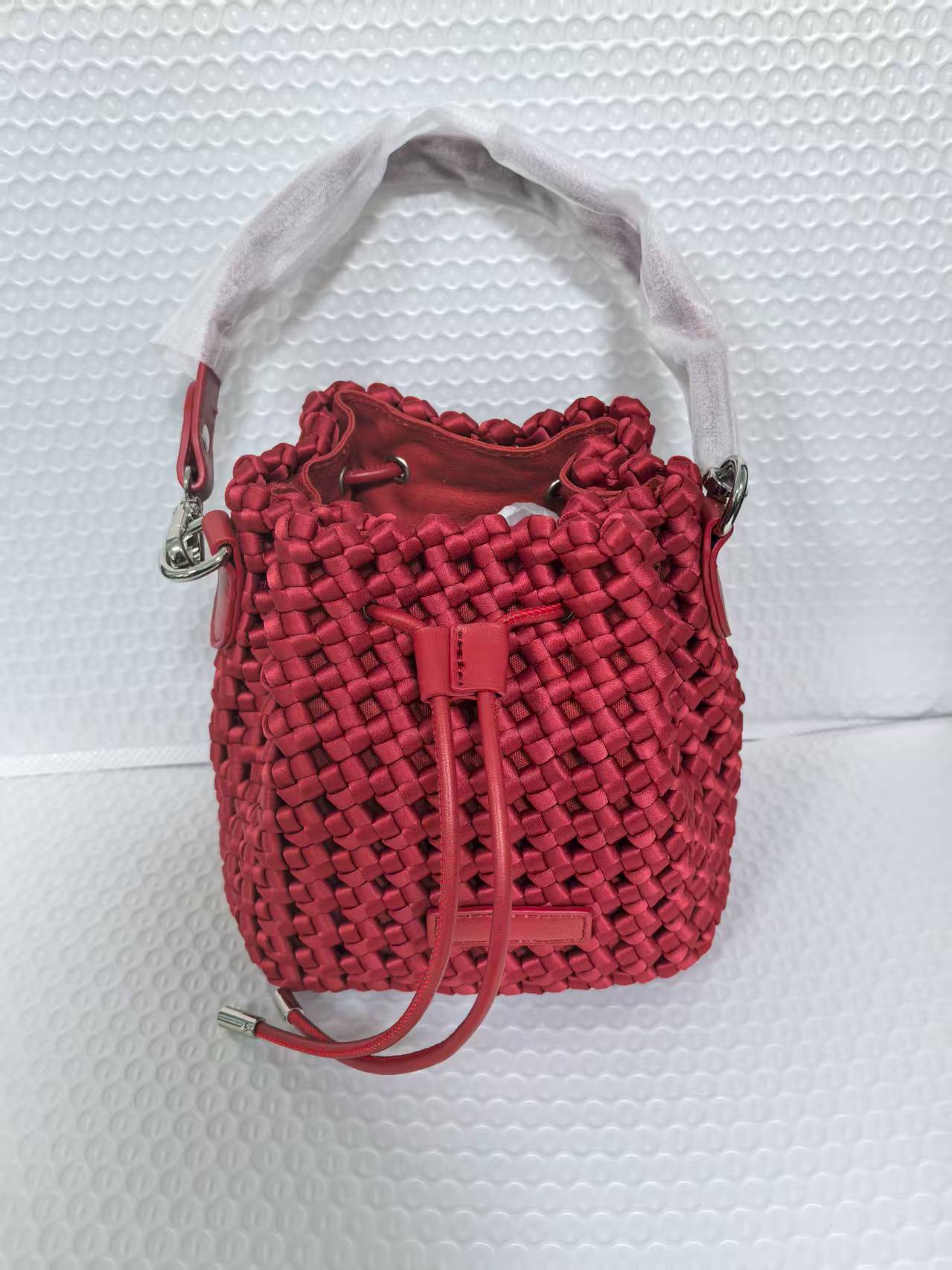 Women's Silk Cloth Vintage Handmade Cylinder Shoulder Bags