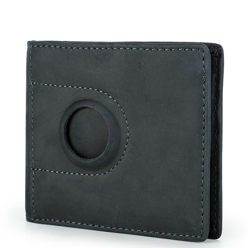 Men's Comfortable Black Angel Swiping Horizontal Men's Wallets