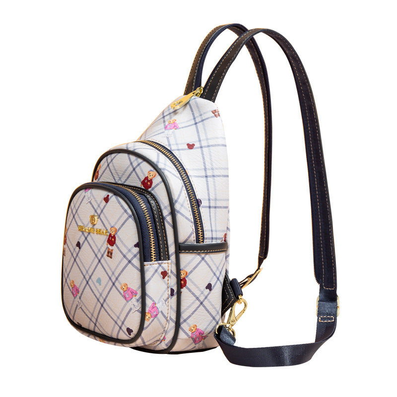 Women's Bear Attachment Cute Trendy Fashion Backpacks
