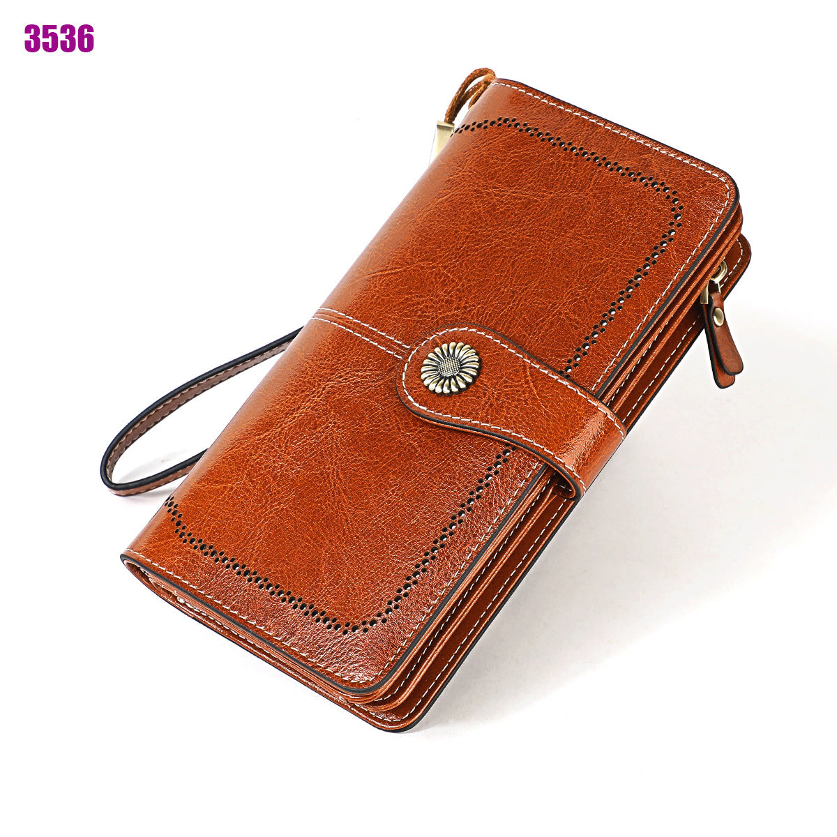 Women's Vintage Genuine Leather Long Cowhide Ladies Wallets