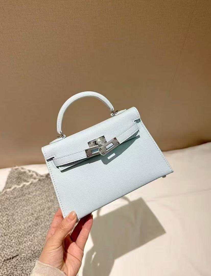 Women's Genuine Leather Second Generation Kelly Palm Print Handbags