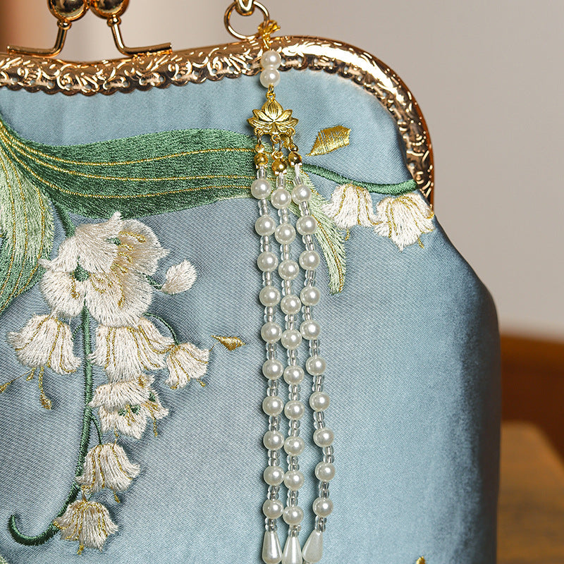 Embroidered Chinese Style Cheongsam Banquet Pure Handbags