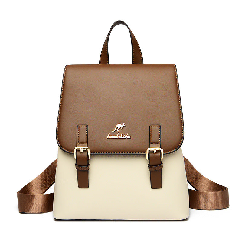 Women's Popular Closed Toe Cattle Leather Flow Backpacks