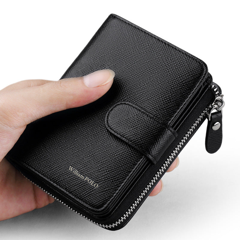 Men's Paul Short First Layer Cowhide Large Men's Wallets