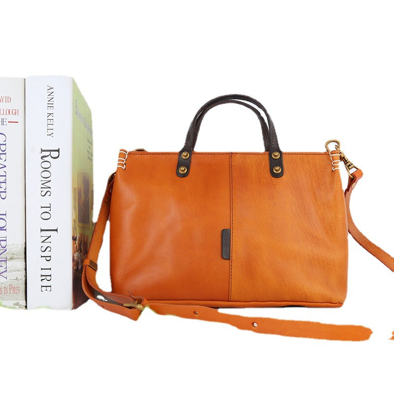 Women's Vintage Leather Fashion Commuter First Layer Shoulder Bags