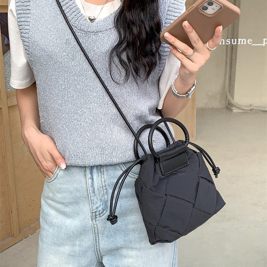 Women's Woven Creative Design Portable Cloth Fashion String Crossbody Bags