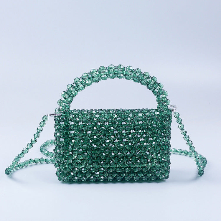 Summer Handmade Acrylic Beaded Weave Fashion Crossbody Bags