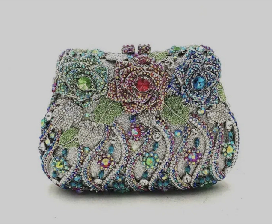 Women's Wei Mermaid Order Diamond Hollow Rhinestone Evening Bags