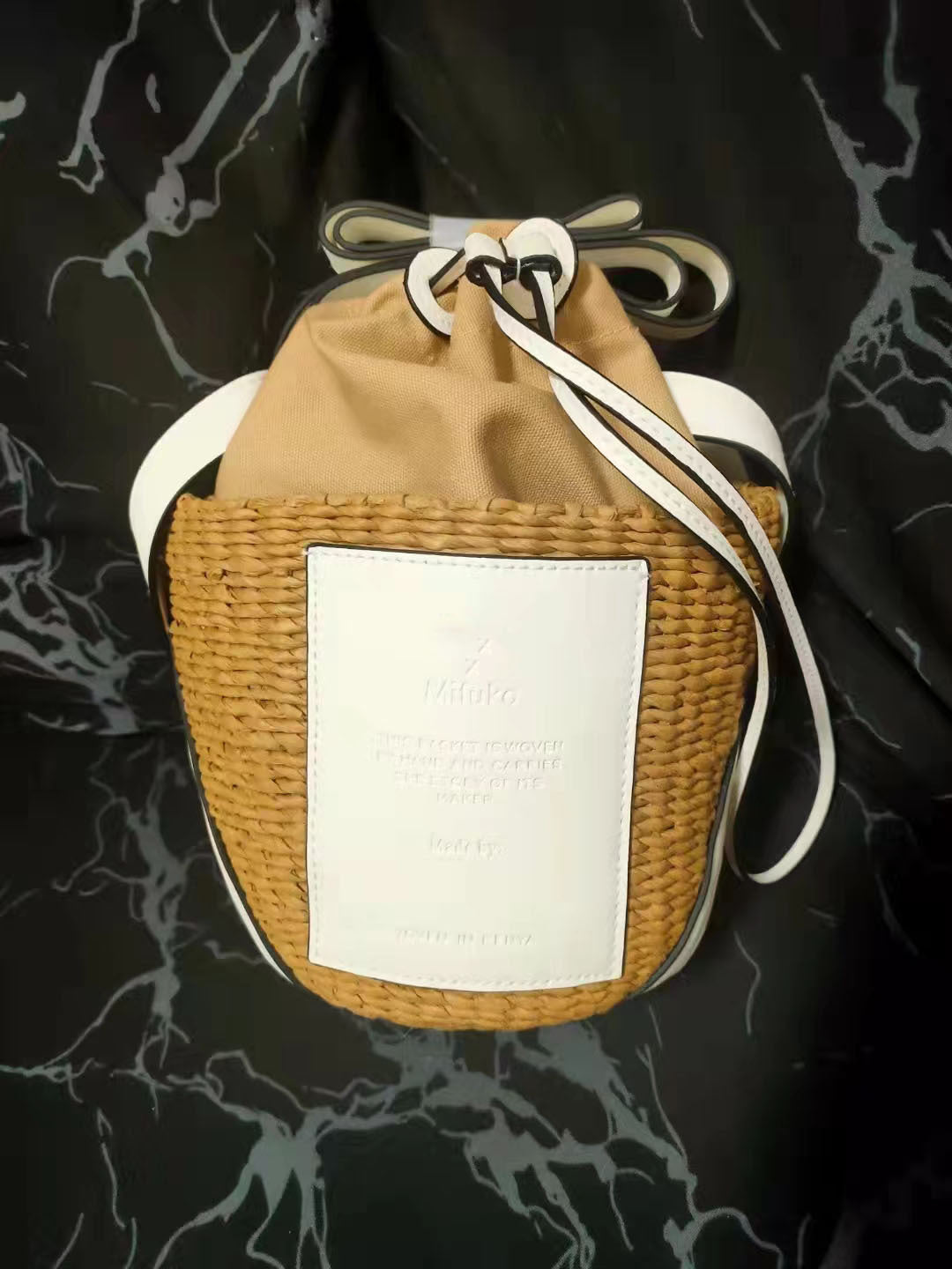 Woven Rabbit Large Capacity Vacation Shopping Straw Handbags