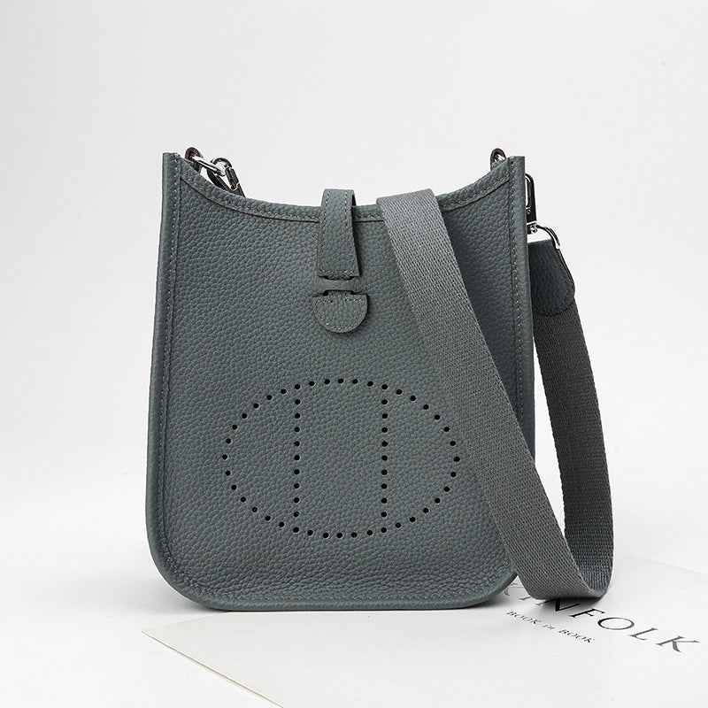 Women's First Layer Cowhide Genuine Leather Lychee Crossbody Bags