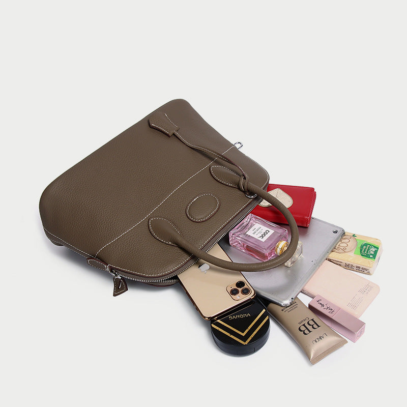 Women's First Layer Cowhide Leather Shell Handbags