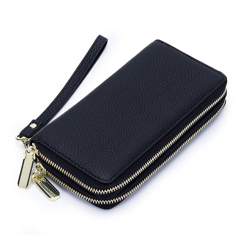 Women's Outside Leather Long Large Capacity Double Ladies Wallets