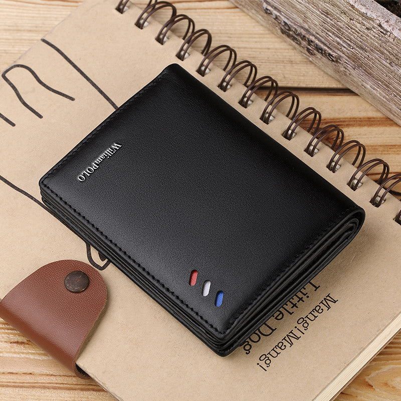 Men's Paul Genuine Leather Fashion Cattlehide Short Men's Wallets