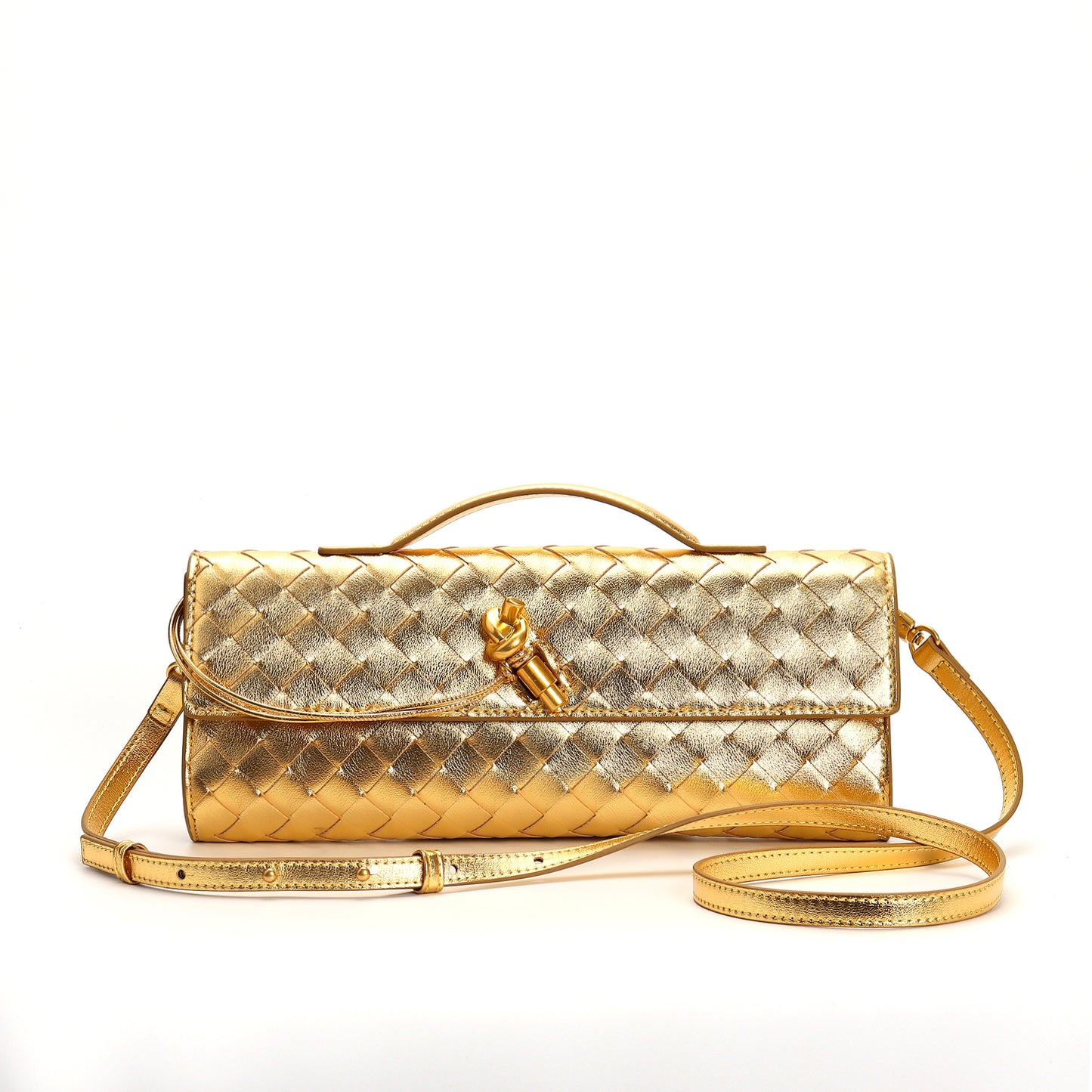 Woven High Sense Fashion Trend Hand Gold Crossbody Bags