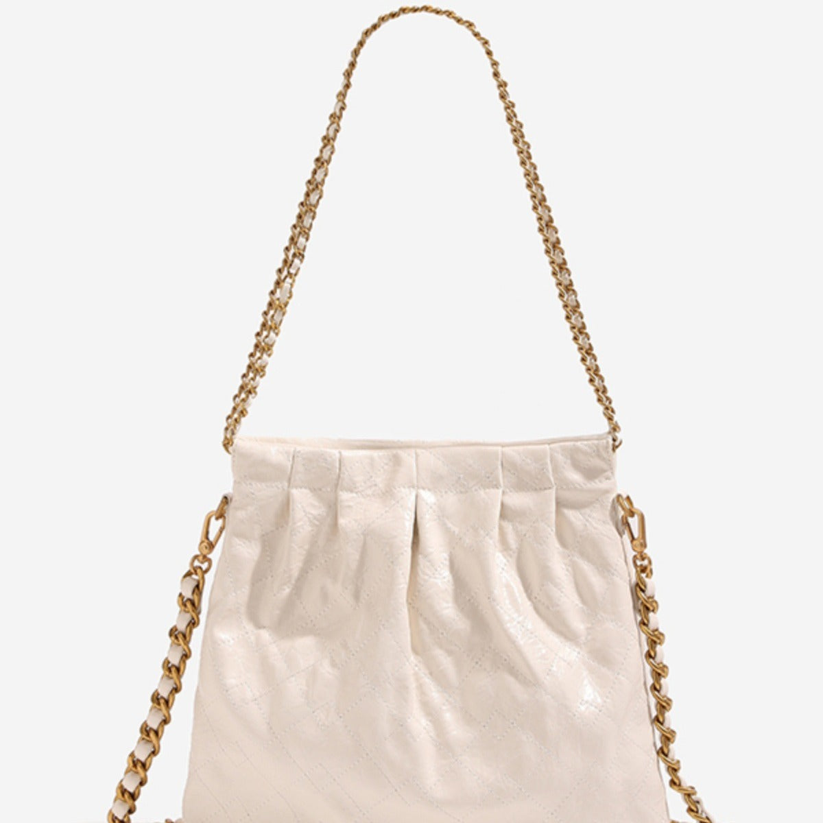 Garbage Genuine Leather Chain Large Capacity Bags