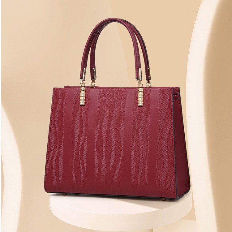 Women's Mother Elegant Portable Large Capacity Red Shoulder Bags