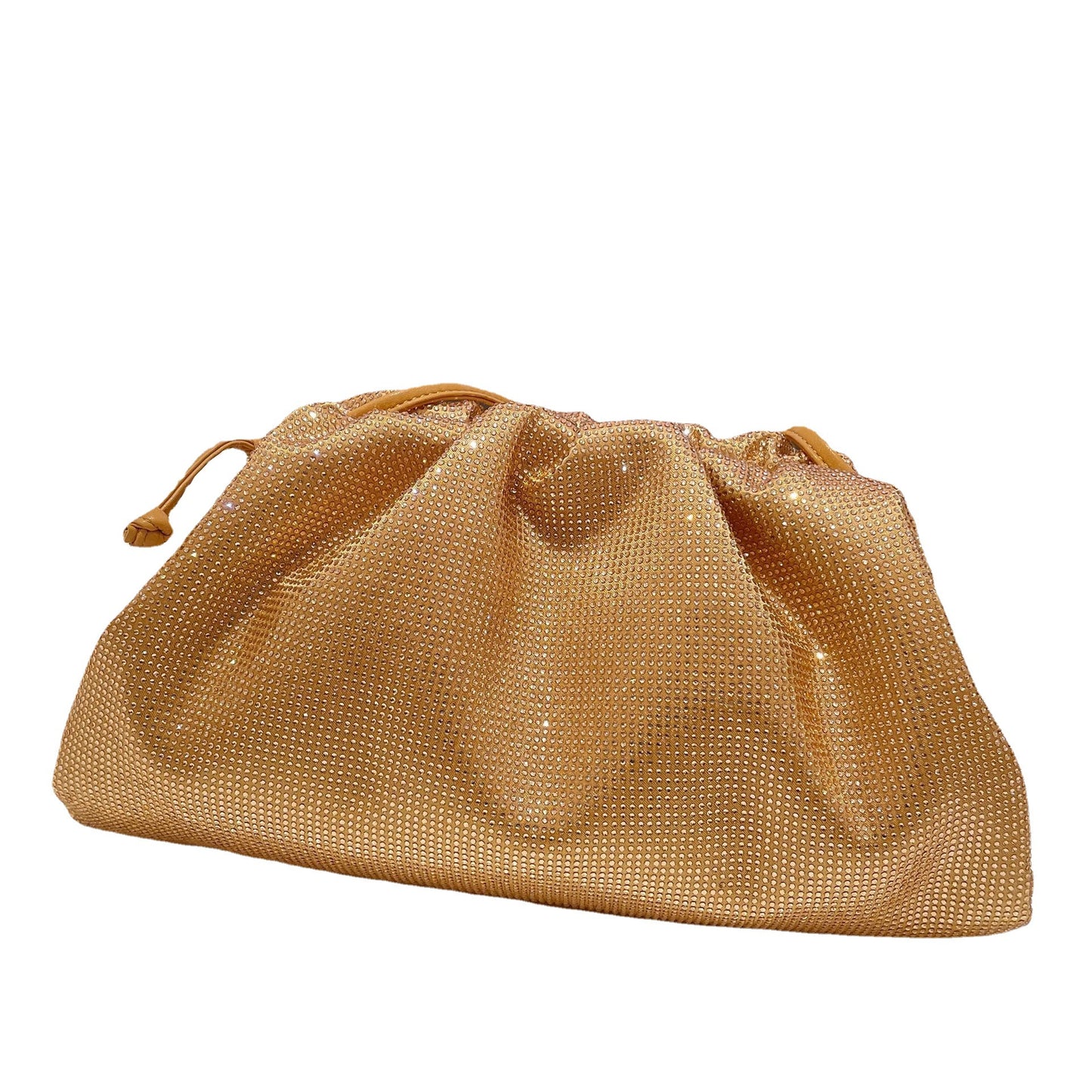 Women's Water Bright Crystal Cloud Fashion Commuter Pleated Crossbody Bags