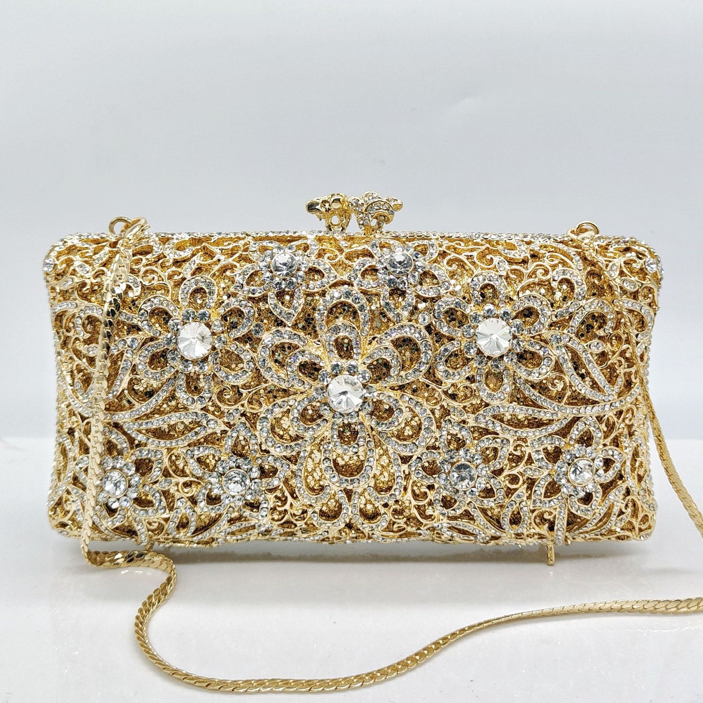 Women's Attractive Diamond Banquet Full Clutch Evening Bags