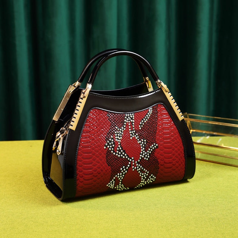 Women's Embossed Leather Fashion Banquet Mother Handbags