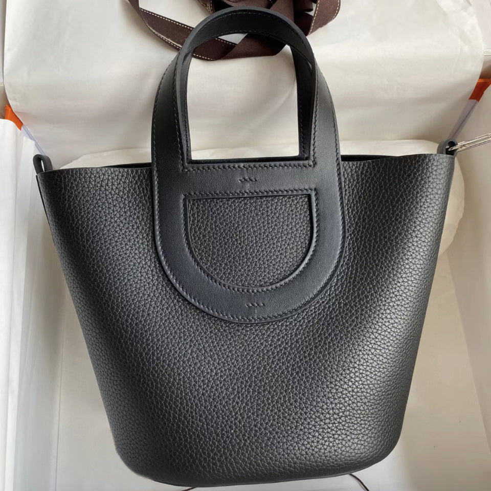 Women's First Layer Cowhide Pig Nose Vegetable Basket Bags