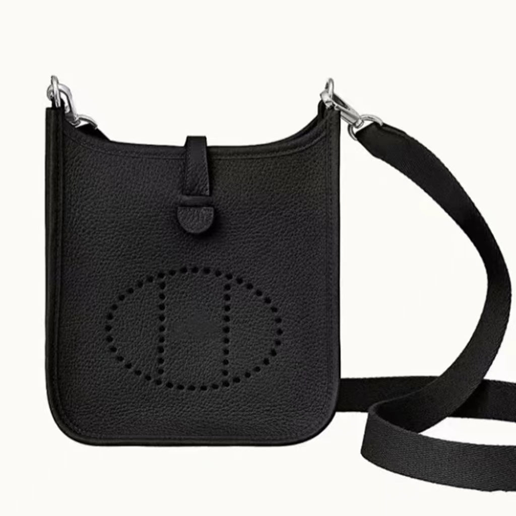 Women's Mobile Home First Layer Cowhide Lychee Crossbody Bags