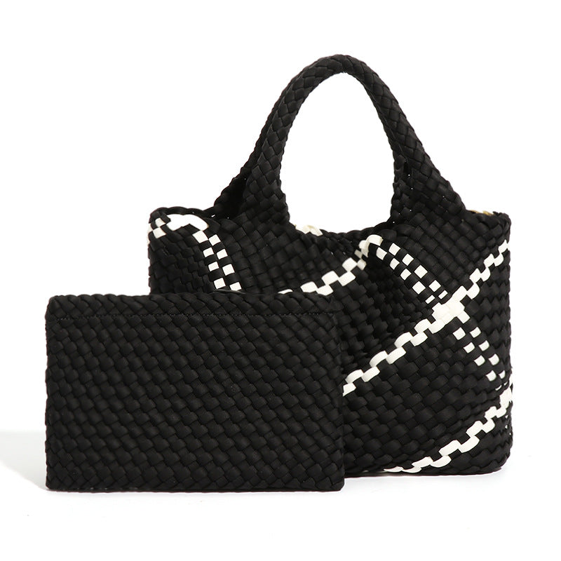 Capacity Hand-woven Retro Portable Texture Popular Handbags
