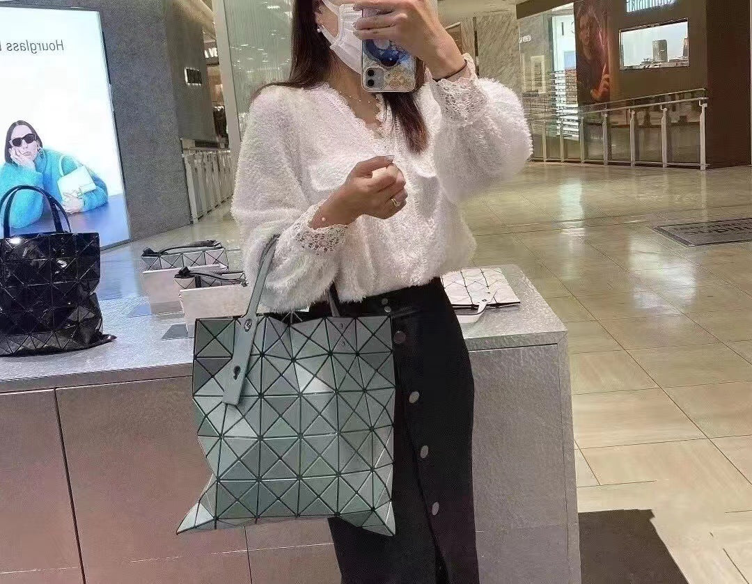 Women's Same Bottom Color Triangle Portable Underarm Handbags
