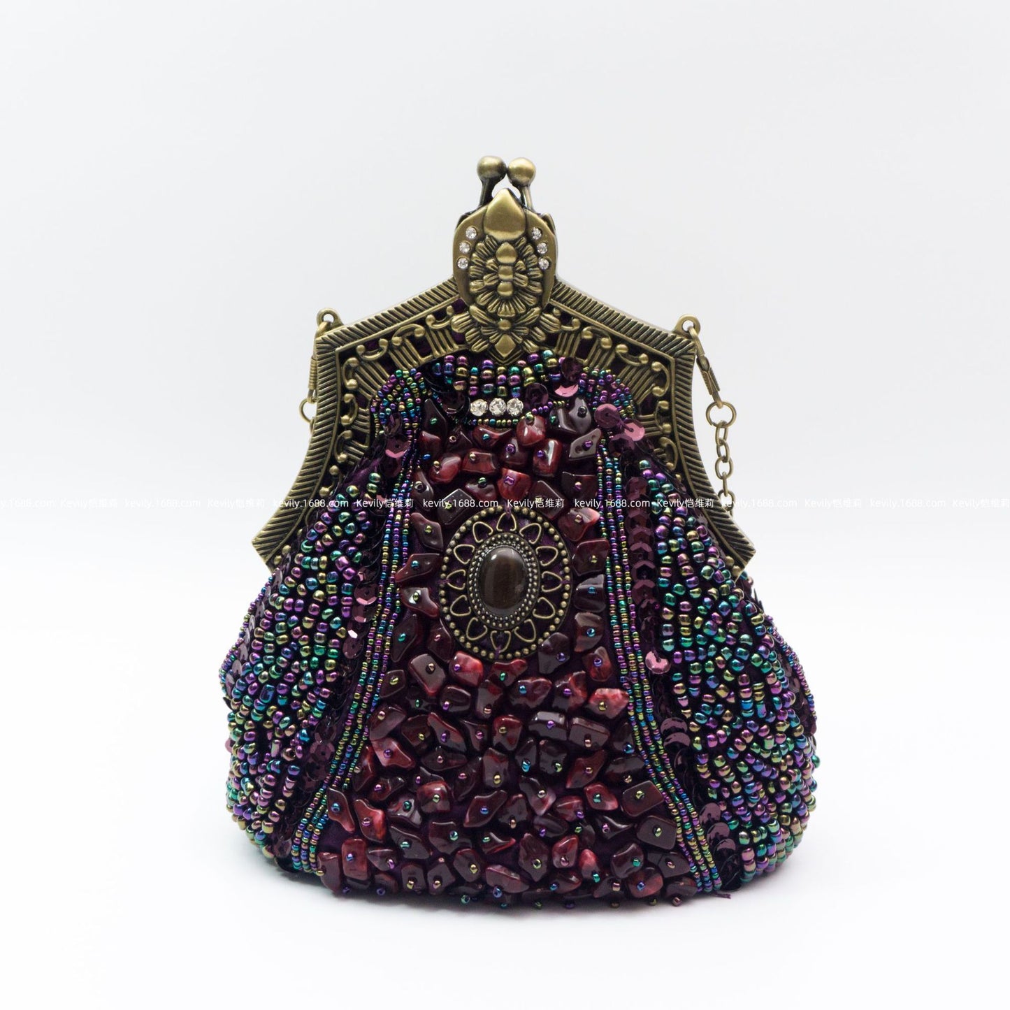 Women's Handmade Retro Republic Of China Style Bronze Evening Bags