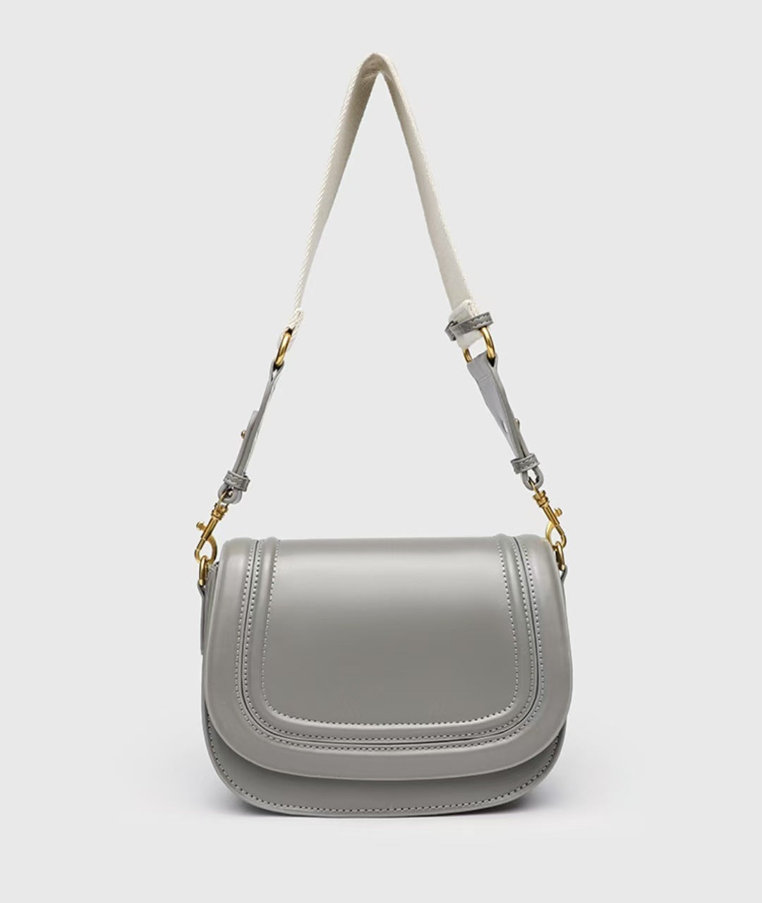 Women's Home Saddle Fashion Broadband Contrast Color Crossbody Bags