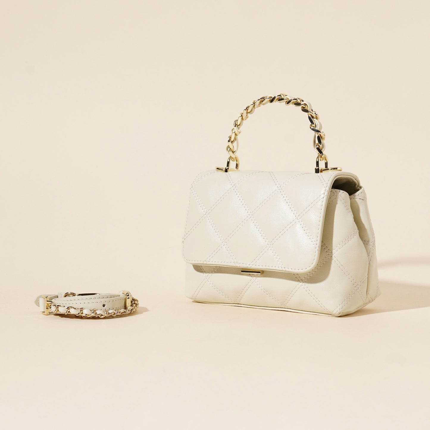 Women's Napa First Layer Cowhide Rhombus Embroidery Shoulder Bags