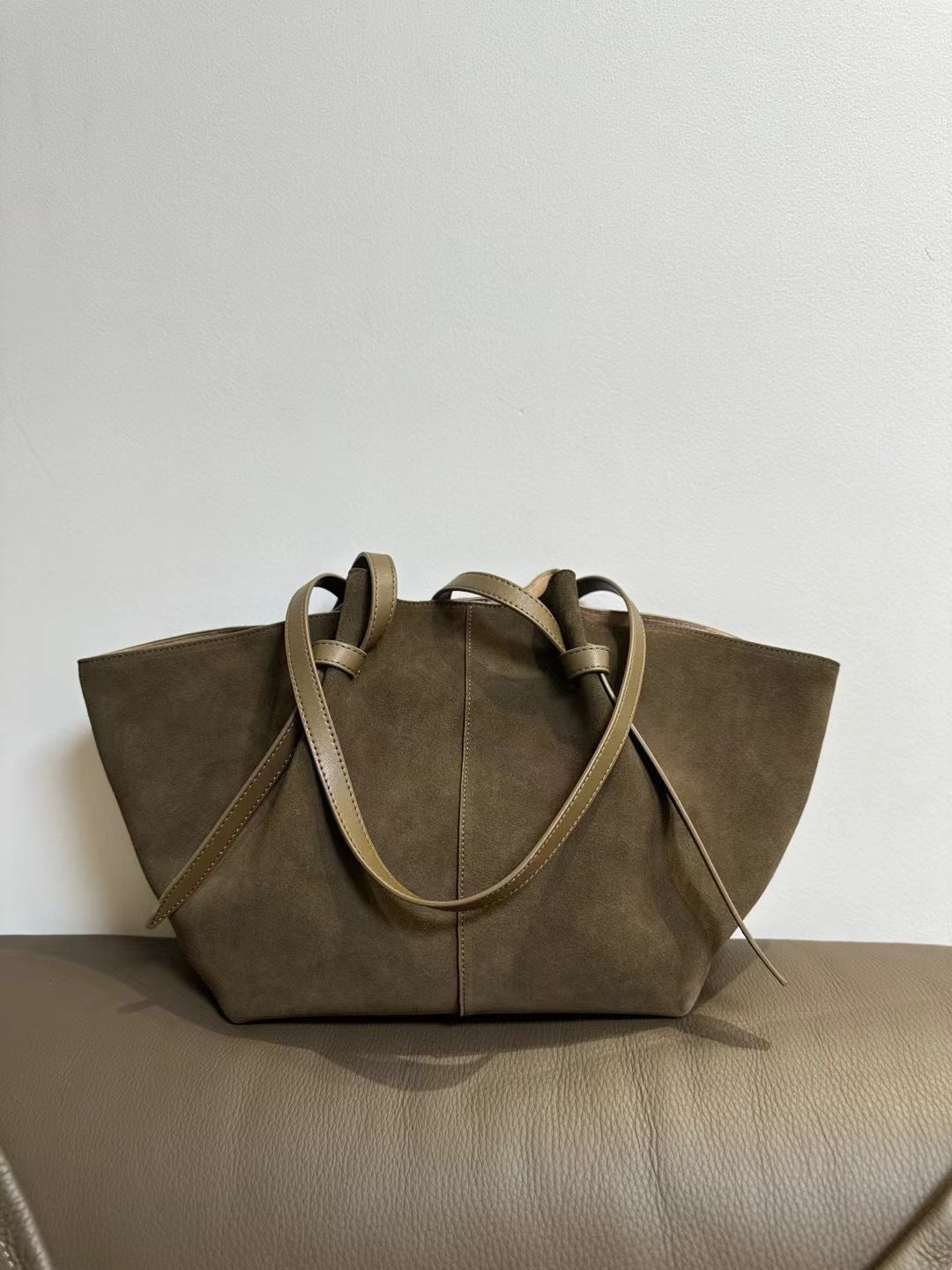 Matching First Layer Soft Cowhide Portable Wings Shoulder Bags