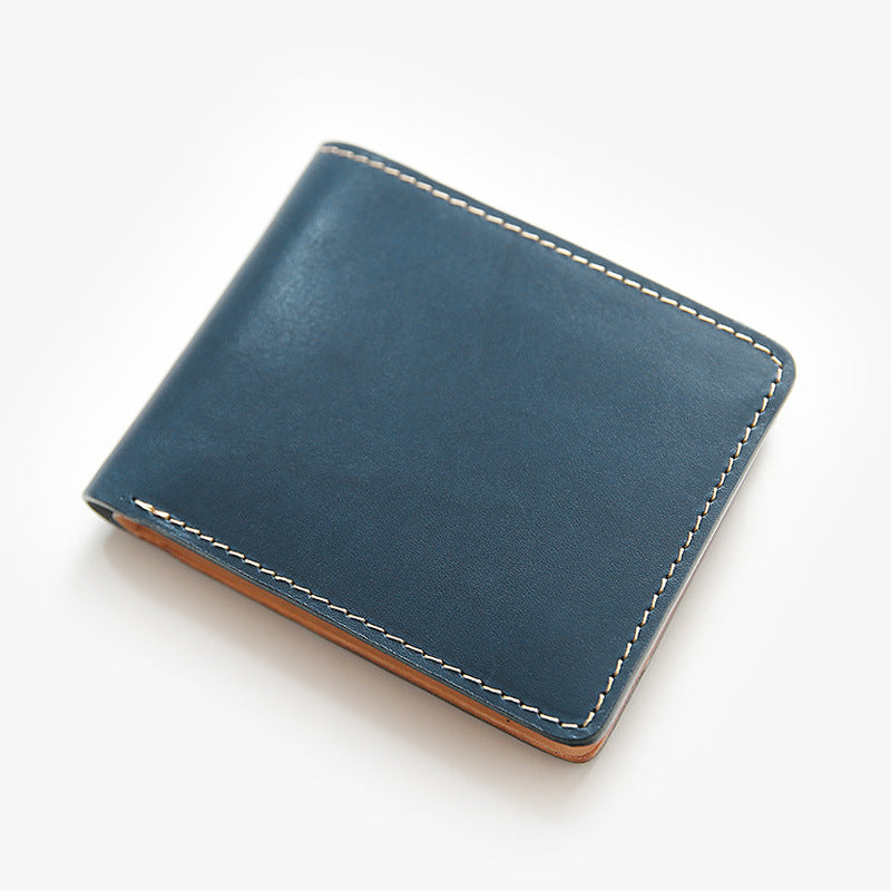 Men's Vegetable Tanned Leather Short First Layer Men's Wallets