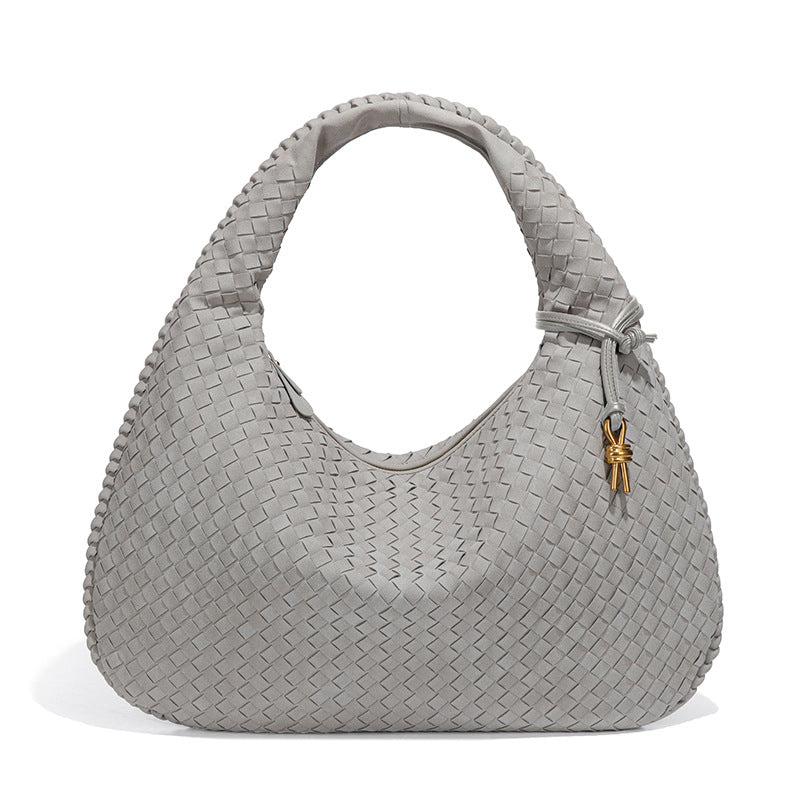 Women's Hand-woven Frosted Suede Large Capacity Fashion Shoulder Bags