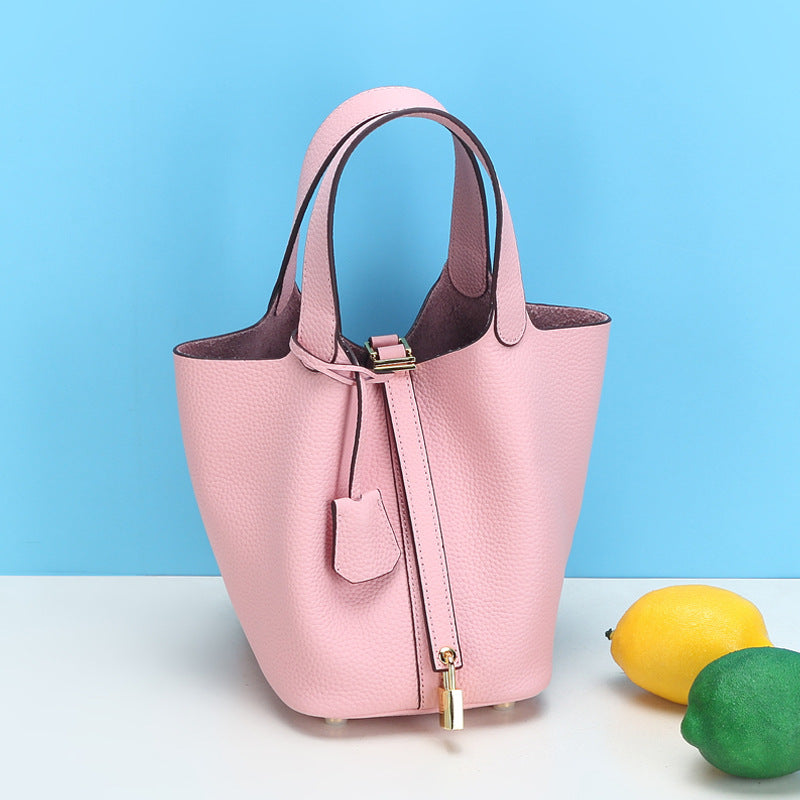 Women's Vegetable Basket Genuine Leather Fashion Soft Handbags