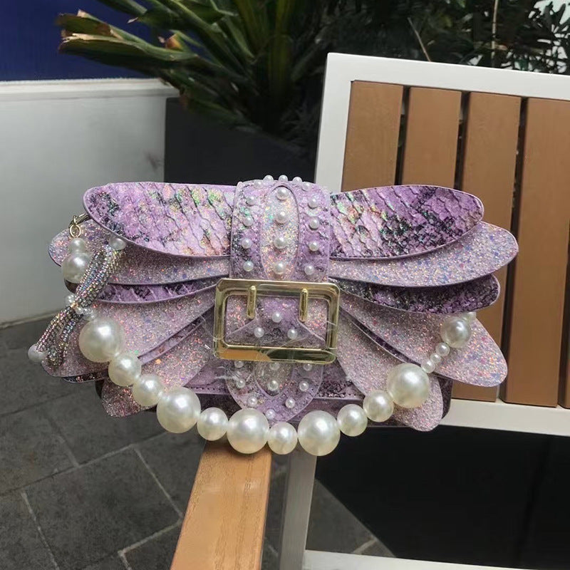 Wings Style Butterfly Trendy Chain Gradient Dinner Handbags