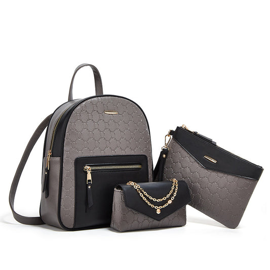 Women's Versatile Pretty Glamorous Three-piece Fashion Backpacks