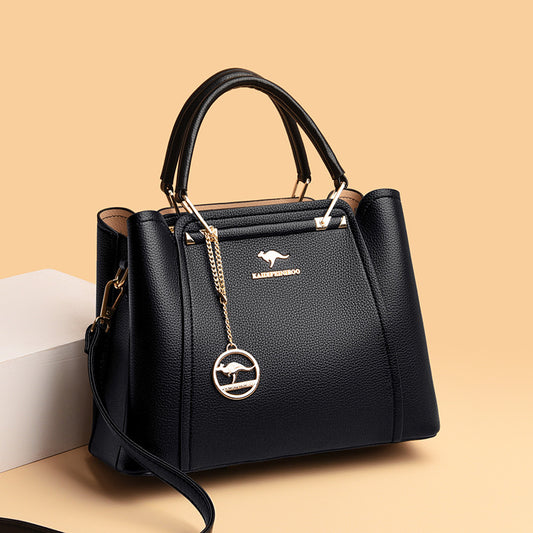 Women's Versatile Fashion Tassel Mother Soft Leather Handbags